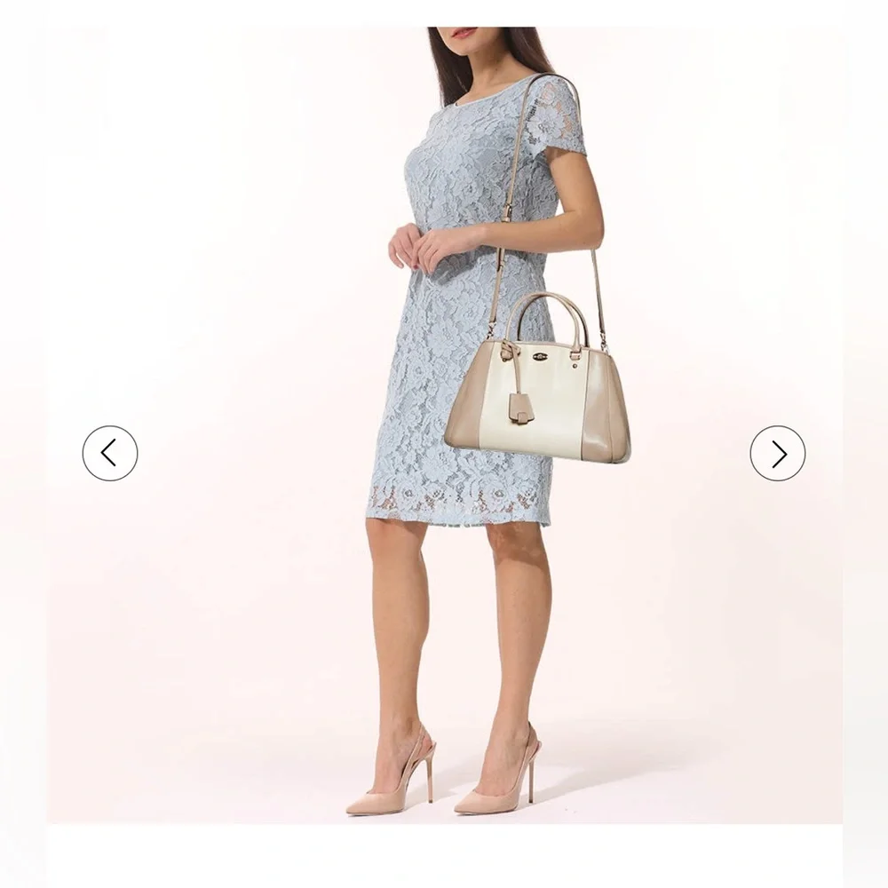 Coach Beige/Vanilla Leather Small Margot Carryall Satchel